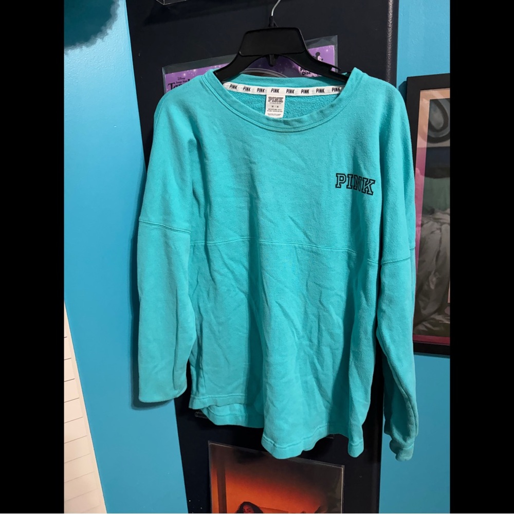 Teal Crewneck from Pink